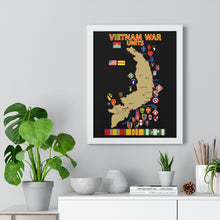 Load image into Gallery viewer, Premium Framed Vertical Poster - Map - Vietnam Units - 3 wo DS - Black