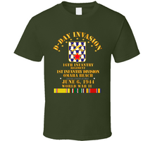 Load image into Gallery viewer, Army - 16th Infantry Regt - 1st Id - D Day W Svc Classic T Shirt