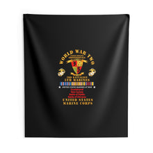 Load image into Gallery viewer, Indoor Wall Tapestries - USMC - WWII - 3rd Bn, 5th Marines - w PAC SVC