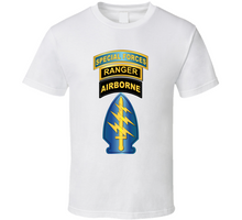 Load image into Gallery viewer, SOF - Airborne - SF SSI - SF Tab - Ranger Tab Classic T Shirt