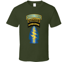 Load image into Gallery viewer, SOF - Airborne - SF SSI - SF Tab - Ranger Tab Classic T Shirt