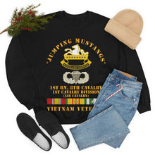 Load image into Gallery viewer, Unisex Heavy Blend Crewneck Sweatshirt - Army - Jumping Mustangs w DUI - ABN Basic - 1st Bn 8th Cav w VN