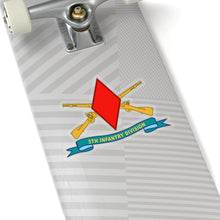 Load image into Gallery viewer, Kiss-Cut Stickers - Army - 5th Infantry Division - SSI w Br - Ribbon X 300