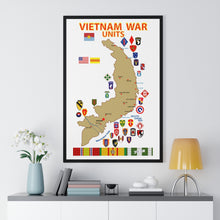Load image into Gallery viewer, Premium Framed Vertical Poster - Map - Vietnam Units - 3 wo DS
