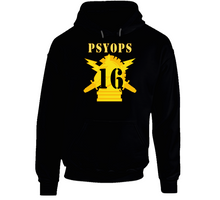 Load image into Gallery viewer, Army - Psyops W Branch Insignia - 16th Battalion Numeral - Line X 300 Hoodie