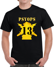 Load image into Gallery viewer, Army - Psyops W Branch Insignia - 13th Battalion Numeral - Line X 300 Classic T Shirt