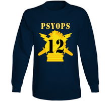 Load image into Gallery viewer, Army - Psyops W Branch Insignia - 12th Battalion Numeral - Line X 300 Long Sleeve