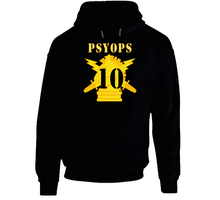 Load image into Gallery viewer, Army - Psyops W Branch Insignia - 10th Battalion Numeral - Line X 300 Hoodie