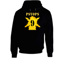 Load image into Gallery viewer, Army - Psyops W Branch Insignia - 9th Battalion Numeral - Line X 300 Hoodie