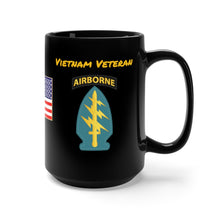 Load image into Gallery viewer, Black Mug 15oz - Army -5th Special Forces Group (Airborne) - Vietnam Veteran