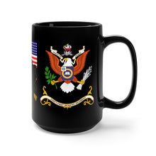 Load image into Gallery viewer, Black Mug 15oz - Army - 41st Infantry Regiment Buffalo Soldiers with Regimental Colors, Civ