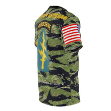 Load image into Gallery viewer, All Over Printing - Army -5th Special Forces Group (Airborne) - Vietnam Veteran - Military Tiger Stripe Jungle Camouflage Shirt