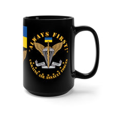 Load image into Gallery viewer, Black Coffee Mug 15oz - Ukraine - 79th Air Assault Brigade - Unity IS Power - Ukrainian Air Assault Forces - Always First