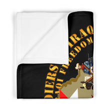 Load image into Gallery viewer, Soft Fleece Blanket - Army - Buffalo Soldiers in Iraq - OIF - Cavalrymen at War w IRAQ SVC