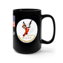 Load image into Gallery viewer, Black Mug 15oz - Army Air Corps - WASP - Women Air Force Service Pilots - Finella - World War Two