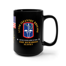 Load image into Gallery viewer, Black Mug 15oz - Army - 172nd Infantry Brigade, Ft. Richardson, AK with Cold War Ribbons