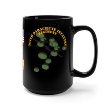 Load image into Gallery viewer, Black Mug 15oz - Army - 504th Parachute Infantry Regiment - Devils in Baggy Pant Night Assault