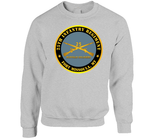 Army - 25th Infantry Regiment - Fort Missoula, MT - Buffalo Soldiers w Inf Branch V1 Classic T Shirt & Crewneck Sweatshirt