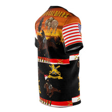 Load image into Gallery viewer, All Over Printing - Army - 9th Cavalry - 10th Cavalry Regiments - Buffalo Soldiers w Cavalrymen & Guidons in Western Sunset