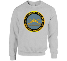 Load image into Gallery viewer, Army - 24th Infantry Regiment - Jefferson Barracks, MO - Buffalo Soldiers w Inf Branch Classic T Shirt & Crewneck Sweatshirt
