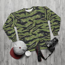 Load image into Gallery viewer, AOP Unisex Sweatshirt - Military Tiger Stripe Jungle Camouflage