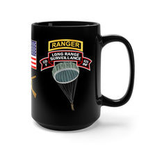 Load image into Gallery viewer, Black Mug 15oz - Army - F Company, 425th Long Range Surveillance (RANGER)