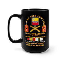 Load image into Gallery viewer, Black Mug 15oz - Army - 1st Battalion 80th Artillery - 72nd FA Brigade - Aschaffenburg Federal Republic of Germany with COLD Service Ribbons