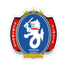 Load image into Gallery viewer, Kiss-Cut Stickers - American Defenders Of Bataan Corregidor - Ms Logo