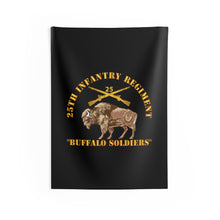 Load image into Gallery viewer, Indoor Wall Tapestries - Army - 25th Infantry Regiment - Buffalo Soldiers w 25th Inf Branch Insignia