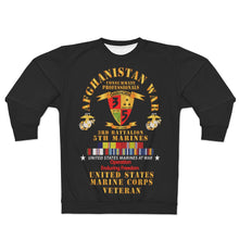 Load image into Gallery viewer, AOP Unisex Sweatshirt - USMC - Afghanistan War Veteran - 3rd Bn, 5th Marines - OEF w CAR AFGHAN SVC