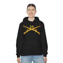 Load image into Gallery viewer, Unisex Heavy Blend Hooded Sweatshirt - Army - 24th Infantry Regiment Branch Wo Txt