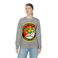 Load image into Gallery viewer, Unisex Heavy Blend Crewneck Sweatshirt - Army - 3rd Armored Cavalry Regiment DUI - Red White - Blood and Steel