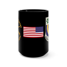 Load image into Gallery viewer, Black mug 15oz - 1st Battalion, 41st Infantry Regiment with Distinctive Unit Insignia (DUI)