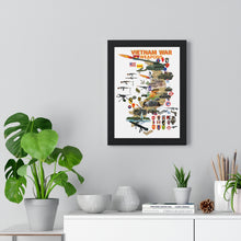 Load image into Gallery viewer, Premium Framed Vertical Poster - Map - Vietnam Units -with Wpns - Equipment
