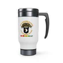 Load image into Gallery viewer, Stainless Steel Travel Mug with Handle, 14oz - Army - 58th Infantry Platoon - Scout Dog - w VN SVC