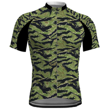Load image into Gallery viewer, Tiger Stripe Jungle Camo All Over Print Men's Cycling Shirt Custom Activewear Cycling Top
