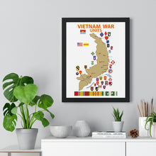 Load image into Gallery viewer, Premium Framed Vertical Poster - Map - Vietnam Units - 3 wo DS