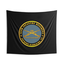 Load image into Gallery viewer, Indoor Wall Tapestries - Army - 38th Infantry Regiment - Buffalo Soldiers - Jackson Barracks, LA w Inf Branch