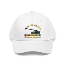Load image into Gallery viewer, Twill Hat - Army - M107 - 175mm Gun - Vietnam Vet w VN SVC - Hat - Direct to Garment (DTG) - Printed