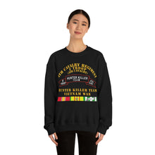 Load image into Gallery viewer, Unisex Heavy Blend Crewneck Sweatshirt - Army - F Troop, 4th Cavalry, Hunter Killer Team, Vietnam War with Vietnam Service Ribbons