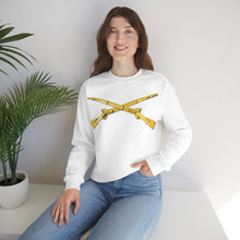 Load image into Gallery viewer, Unisex Heavy Blend Crewneck Sweatshirt - Army - Infantry Branch - Crossed Rifles