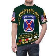 Load image into Gallery viewer, AOP - Army - 10th Mountain Division - Climb to Glory - REFORGER 90, Centurion Shield - Cold War Service Ribbons - Dark Green