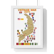 Load image into Gallery viewer, Premium Framed Vertical Poster - Map - Vietnam Units - 3 wo DS