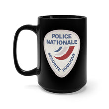 Load image into Gallery viewer, Black Mug 15oz - Police Nationale France Police Patch Blanc