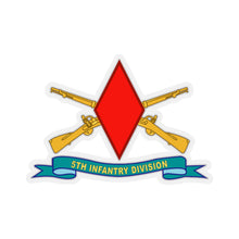 Load image into Gallery viewer, Kiss-Cut Stickers - Army - 5th Infantry Division - SSI w Br - Ribbon X 300