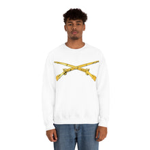 Load image into Gallery viewer, Unisex Heavy Blend Crewneck Sweatshirt - Army - Infantry Branch - Crossed Rifles