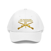 Load image into Gallery viewer, Unisex Twill Hat - 1st Battalion, 41st Infantry - Direct to Garment (DTG) - Printed