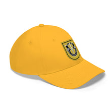 Load image into Gallery viewer, Unisex Twill Hat - 1st Special Forces Group (SFG) (Airborne) Flash with Crest - Direct to Garment (DTG) - Printed