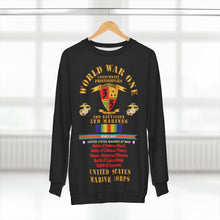 Load image into Gallery viewer, AOP Unisex Sweatshirt - USMC - WWI - 3rd Bn, 5th Marines - w WWI Ribbon - Streamer