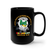 Load image into Gallery viewer, Black Mug 15oz - 180th Assault Support Helicopter Company - Big Windy with Vietnam Service Ribbons